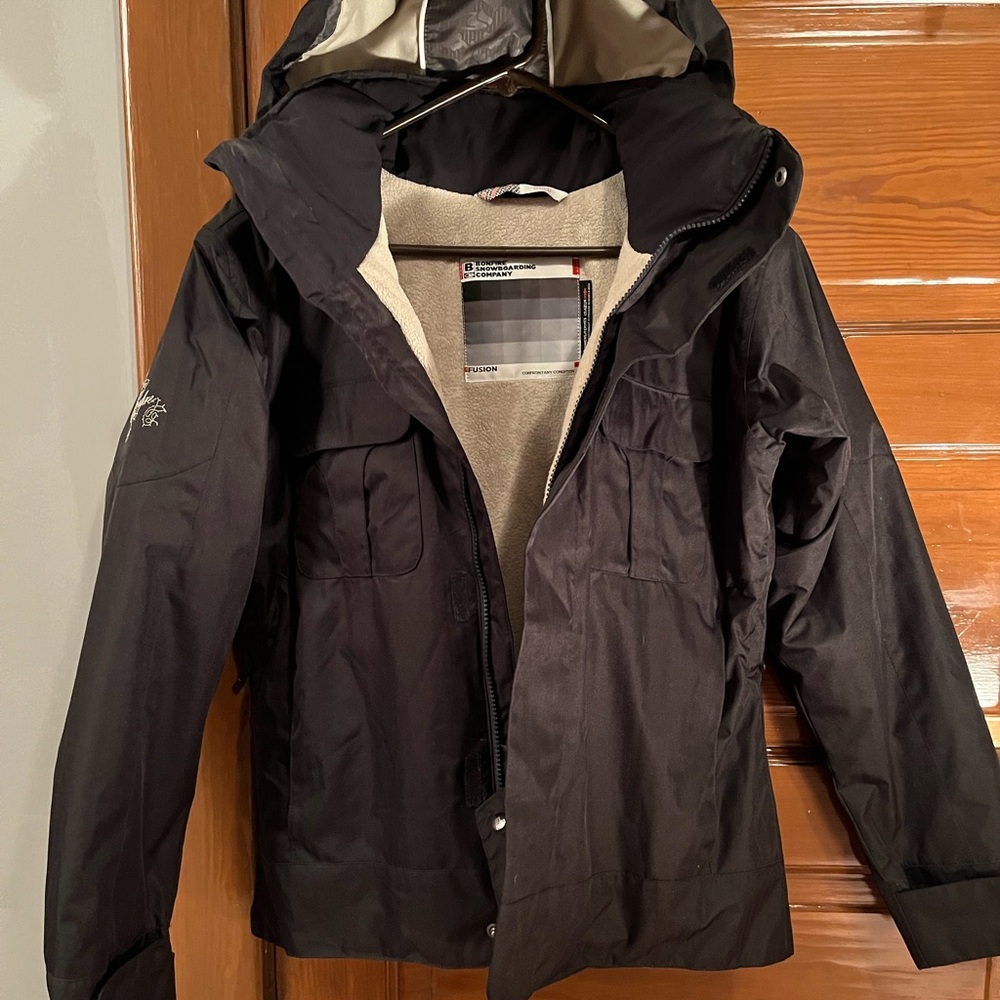 Women's Bonfire Black Ski & Snow Jacket Size Medium